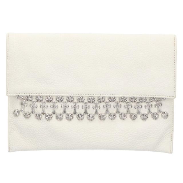 クロムハーツ  CHクロス装飾レザークラッチバッグ 中古 SJ02