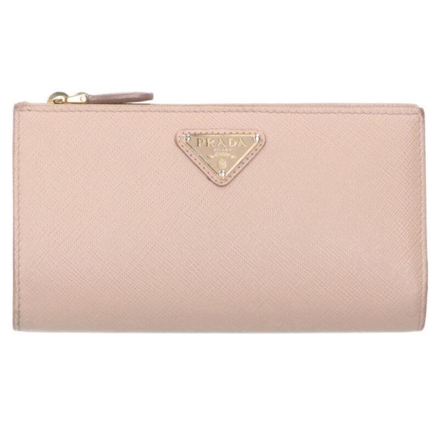 プラダ   1ML009 三角ロゴプレートサフィアーノレザーウォレット 中古 BS99