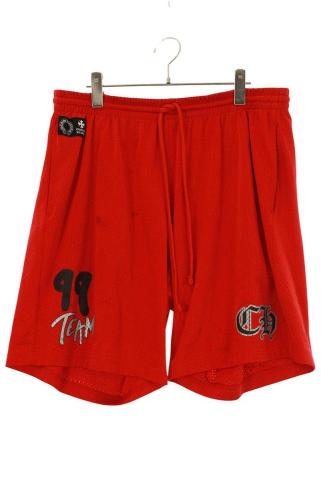 クロムハーツ サイズ:XXL  MESH VARSITY SHORTS MATTY BOY TEAMプリントメッシュハーフパンツ 中古 GZ11