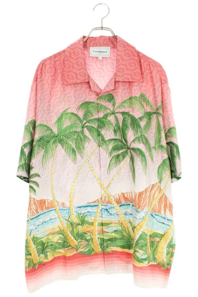 カサブランカ サイズ:XL  MS21-SH-003 総柄シルク半袖シャツ 中古 OM10