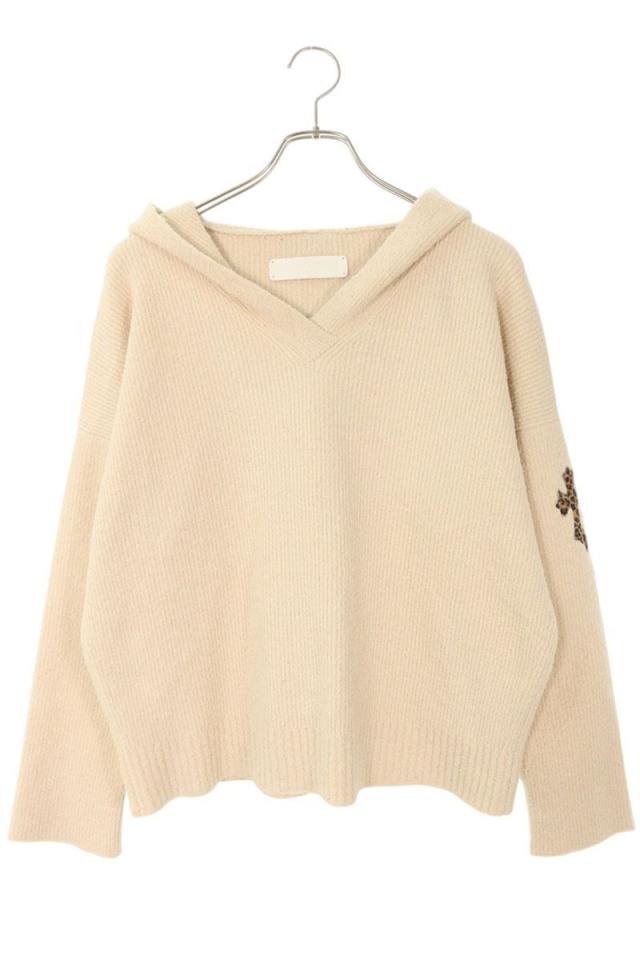 クロムハーツ サイズ:XSM/SML ハラコパッチコットンパーカーニット 中古 SS07