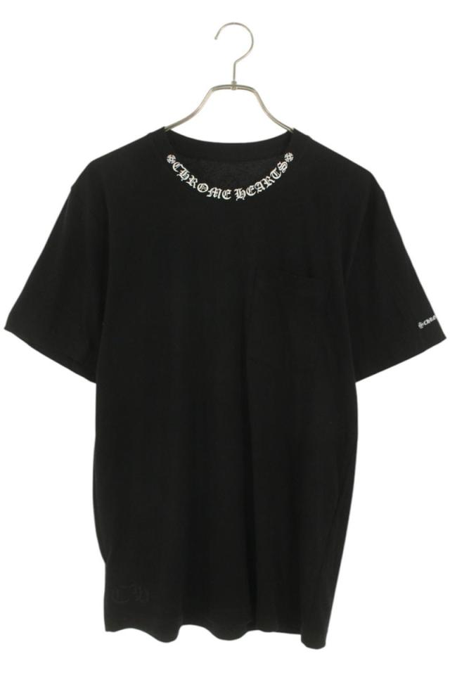 クロムハーツ サイズ:M  CH T-SHRT 1 ネックロゴプリントTシャツ 中古 SS07