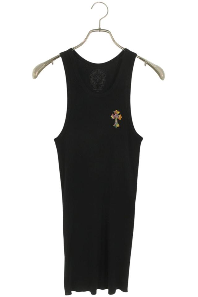 クロムハーツ サイズ:M/L ビーズ刺繍CHクロスタンクトップ 中古 SJ02