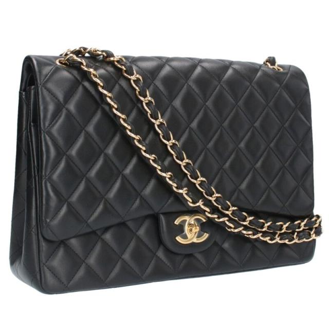 シャネル   マトラッセ 34 ココマークラムスキンチェーンショルダーバッグ 中古 GZ14