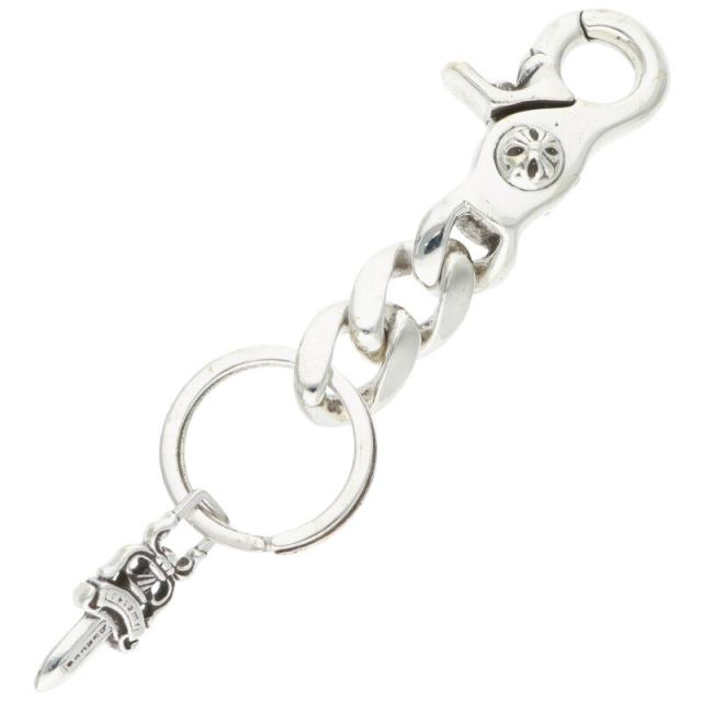 クロムハーツ サイズ:ショート  CLP CHN CLASSIC-S ショートクラシックリンク シルバーキーチェーン 中古 OS06