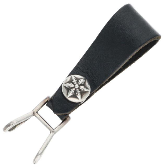 クロムハーツ   BELT LOOP スターボールボタンレザーベルトループ 中古 SS07