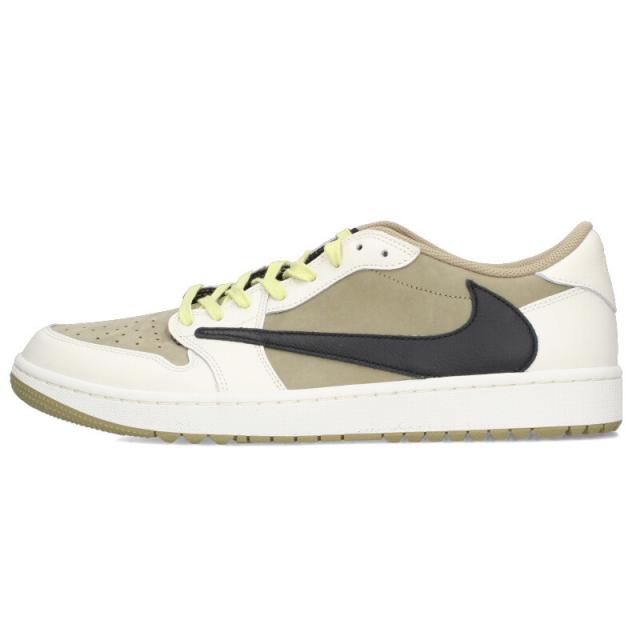 ナイキ  トラヴィススコット サイズ:32cm  AIR JORDAN 1 LOW G NRG FZ3124-200 エアジョーダン1ゴルフオリーブスニーカー 中古 SB01
