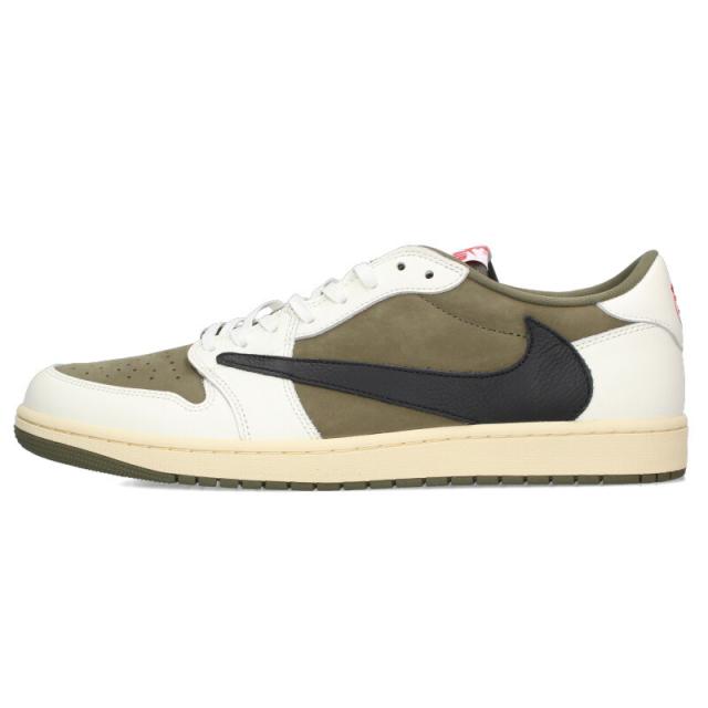 ナイキ  トラヴィススコット サイズ:33cm  WMNS AIR JORDAN 1 LOW OG SP REVERSE OLIVE DM7866-200 エアジョーダン1ローリバースオリーブスニーカー 中古 SB01