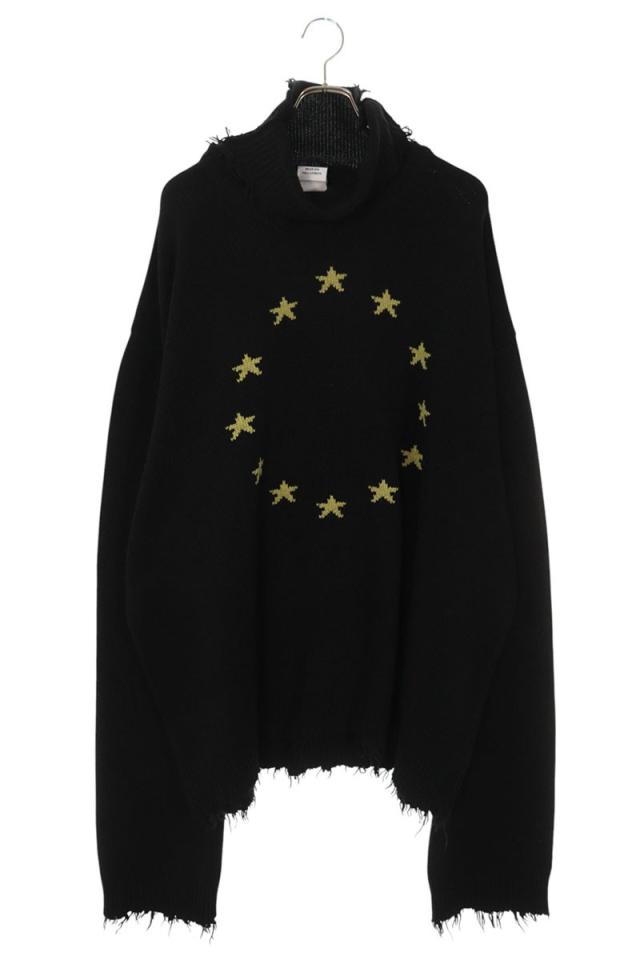 ヴェトモン サイズ:M  17AW  WAH18KN2 ダメージ加工スターモチーフオーバーサイズニット 中古 SB01