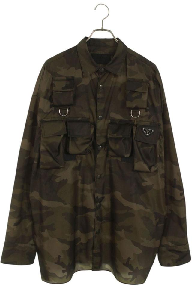 プラダ サイズ:M  SC773 トライアングルマルチポケット長袖シャツ 中古 SB01