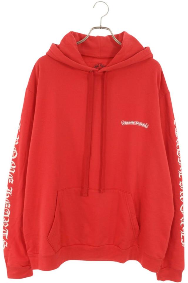 クロムハーツ サイズ:L  SWTSHRT PLV バックスクロールラベルプリントパーカー 中古 GZ11