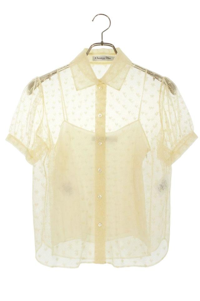 クリスチャンディオール サイズ:34  151B47A8959 ハートドットチュール半袖シャツ 中古 BS99