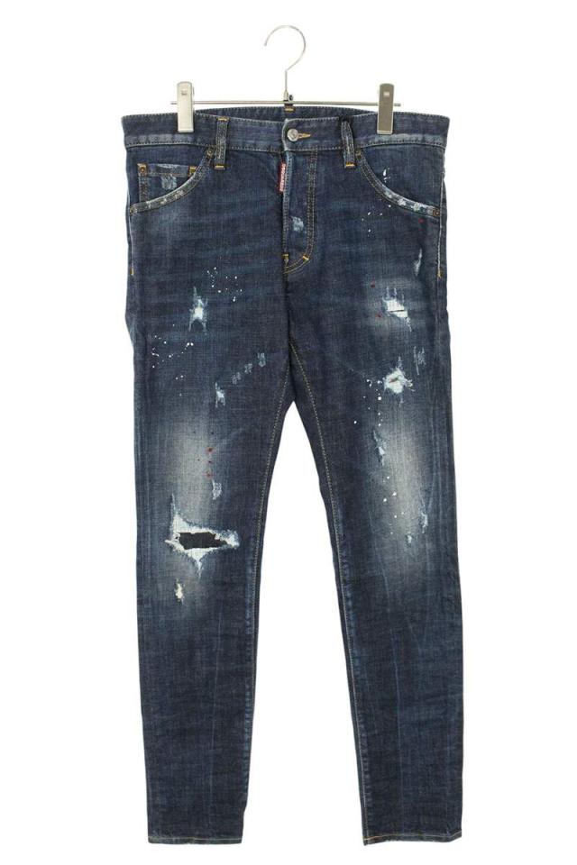ディースクエアード サイズ:46  16SS  S74LA0923 ダメージペイント加工デニムパンツ 中古 BS99