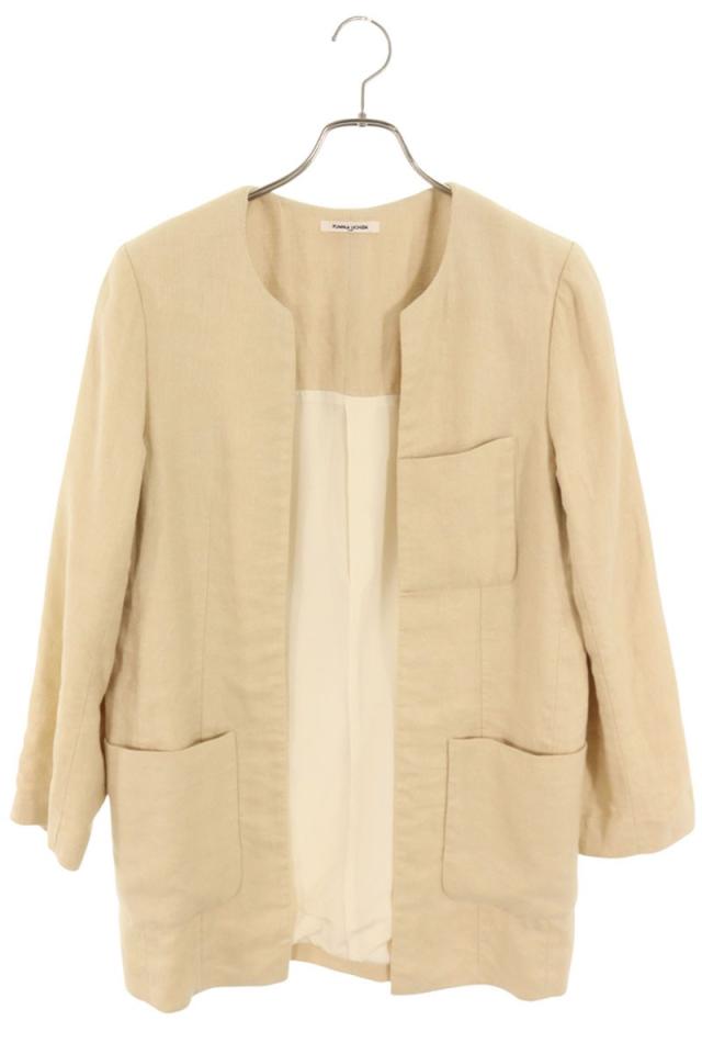 フミカウチダ サイズ:36  FU-J-JK003 シルクノーカラージャケット 中古 BS99