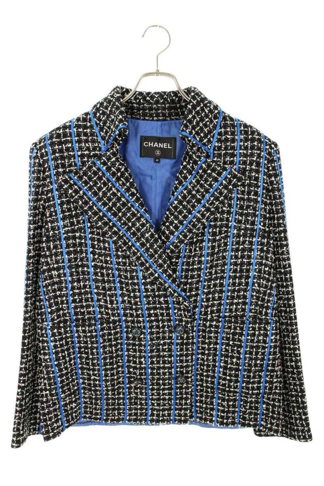 シャネル サイズ:40  P63191V45921 ココマークボタンツイードダブルジャケット 中古 BS99