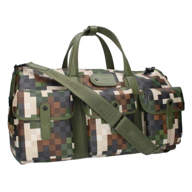 ルイヴィトン サイズ:55  M24454 キーポル55 ダモフラージュレザーボストンバッグ 中古 GZ14