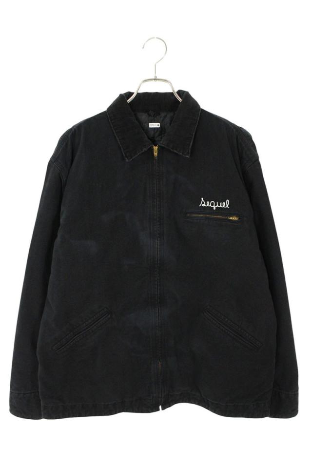 シークエル サイズ:L ロゴ刺繍デックジャケット 中古 BS99 シークエル サイズ:L DUCK JACKET ロゴ刺繍デッキジャケット 中古 BS99