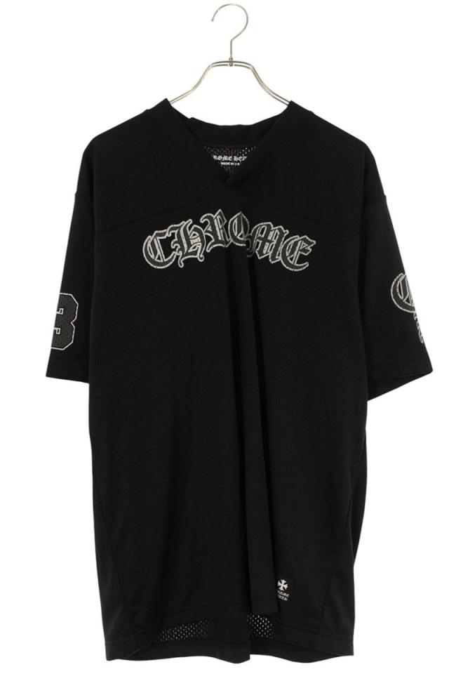 クロムハーツ サイズ:L  MESH WARM UP JERSEY TEE CHプリントメッシュTシャツ 中古 GZ11