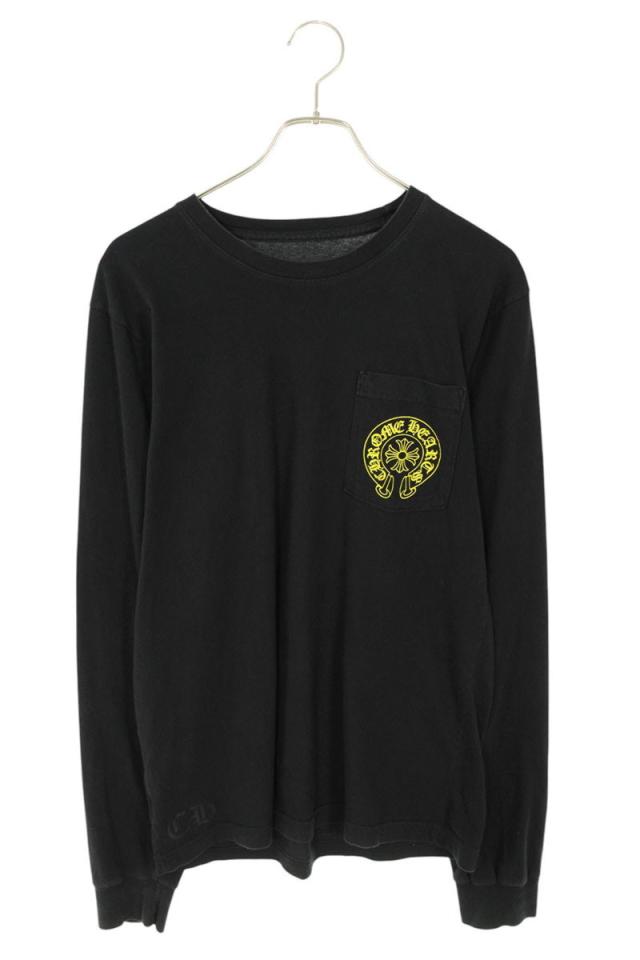 クロムハーツ サイズ:M  CH L S  1 STAFFバックホースシュープリント長袖カットソー 中古 OS06