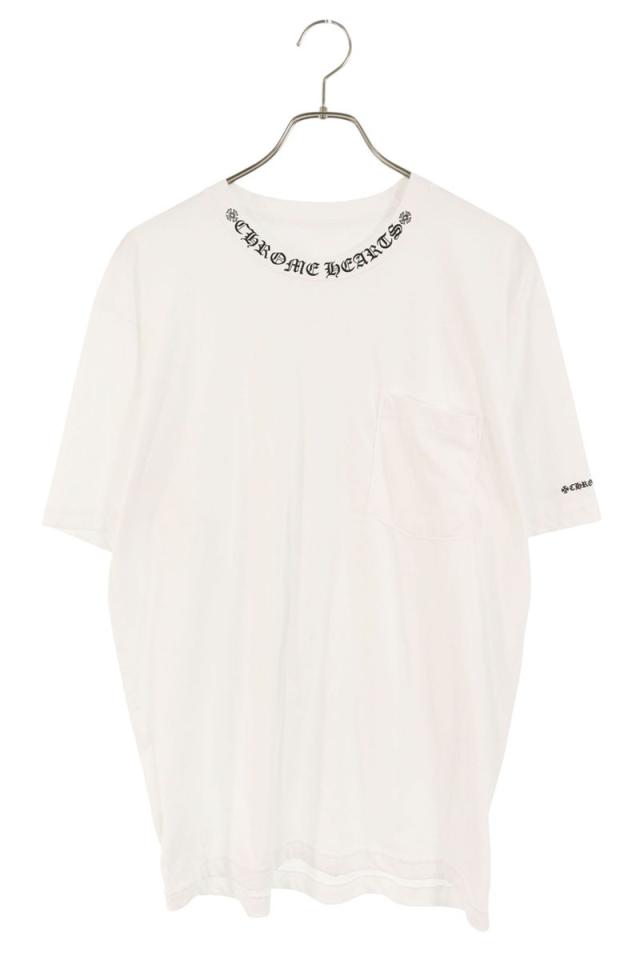 クロムハーツ サイズ:L  CH T-SHRT 1 ネックロゴプリントTシャツ 中古 OS06