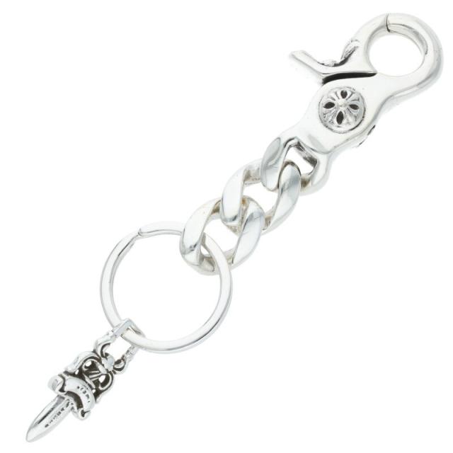 クロムハーツ サイズ:ショート  CLP CHN CLASSIC-S ショートクラシックリンク シルバーキーチェーン 中古 NO05