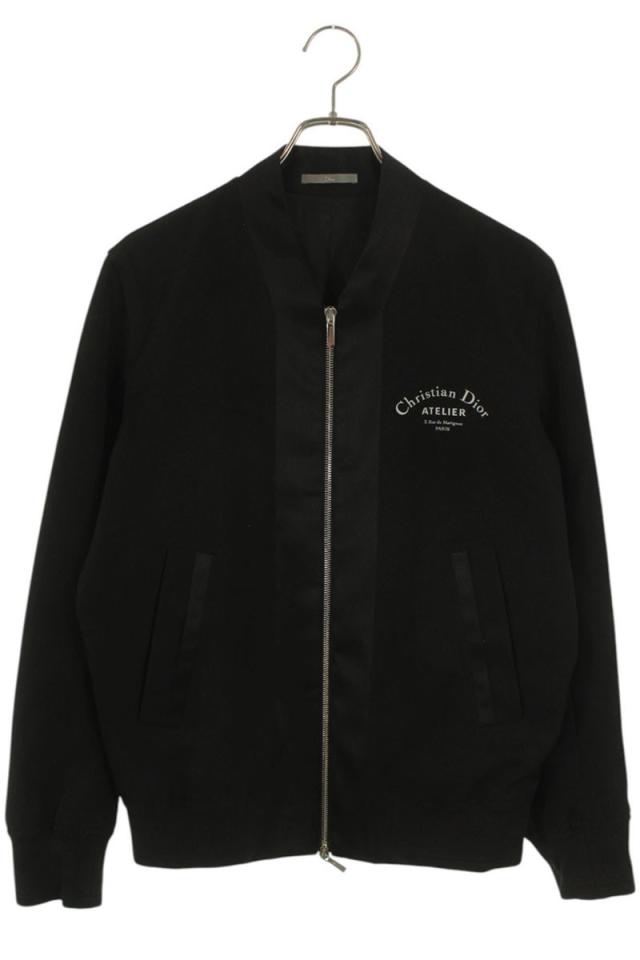 ディオールオム サイズ:48  18AW  833C410K3463 アトリエロゴジップアップラペル切替ブルゾン 中古 SS13