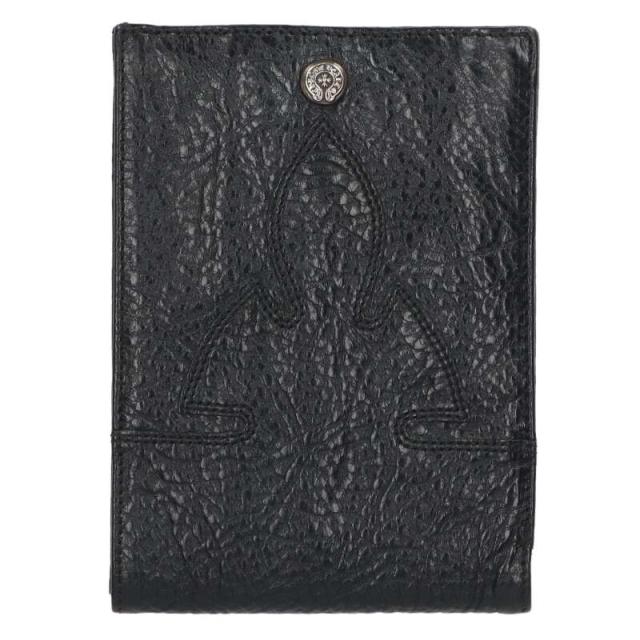 クロムハーツ   AINT NOTHIN 2 DO フレアニー二つ折りレザーウォレット財布 中古 OS06