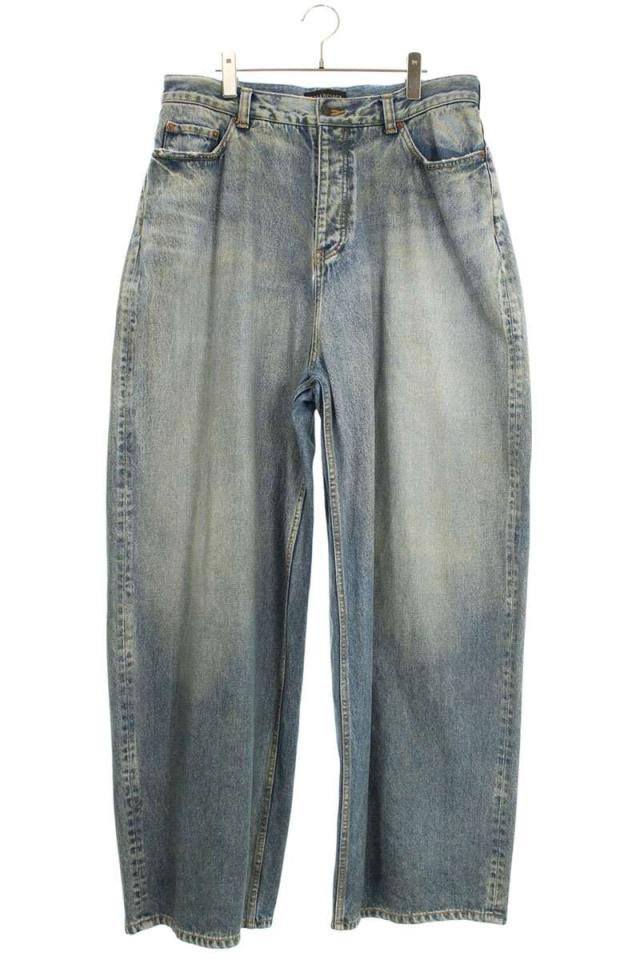 バレンシアガ サイズ:S  22AW  719341 TNW60 コーティング加工 ラージバギーシーンズデニムパンツ 中古 SS13