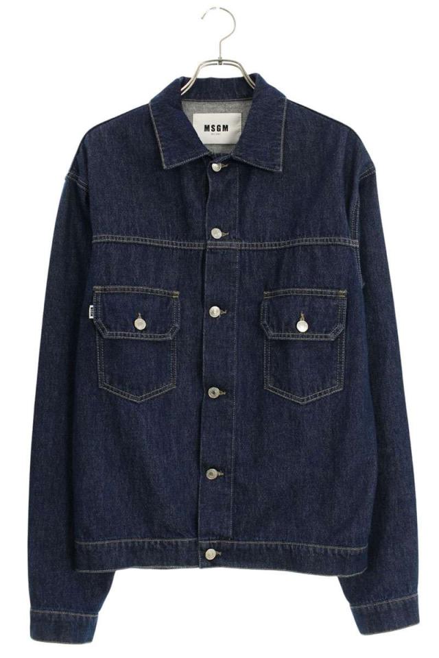 エムエスジーエム サイズ:46  2440MH49L バックフラワーペイントデニムジャケット 中古 BS99