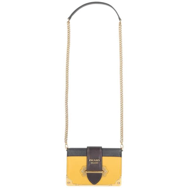 プラダ 1BH0187 カイエ サフィアーノレザーショルダーバッグ 中古 BS99