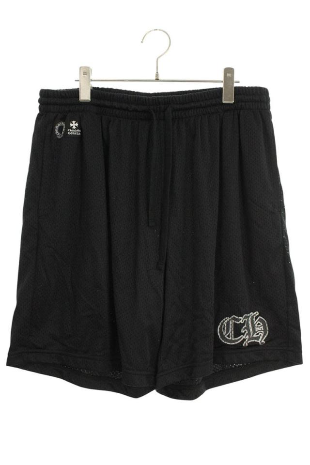 クロムハーツ サイズ:XXL  MESH VARSITY SHORTS CHプリントメッシュハーフパンツ 中古 SJ02