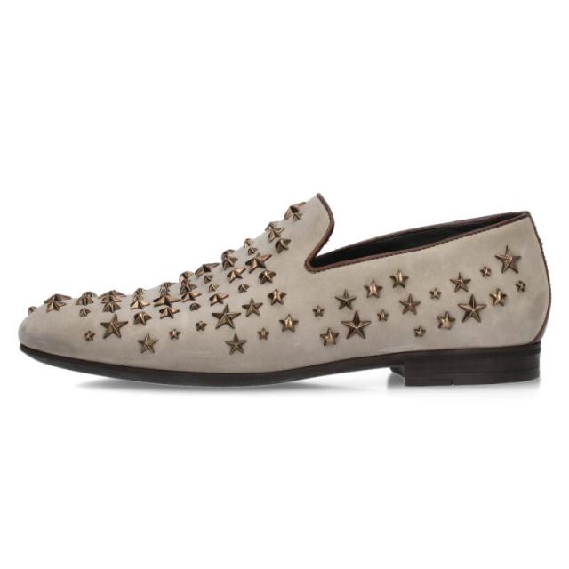 ジミーチュウ サイズ:40.5 スタースタッズスリッポンレザーシューズ 中古 BS99