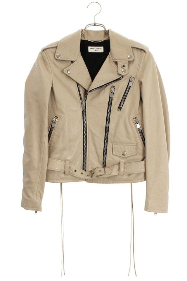 サンローランパリ サイズ:F34  L17 334810 Y5QQ2 クラシックモーターサイクルライダースレザージャケット 中古 BS99