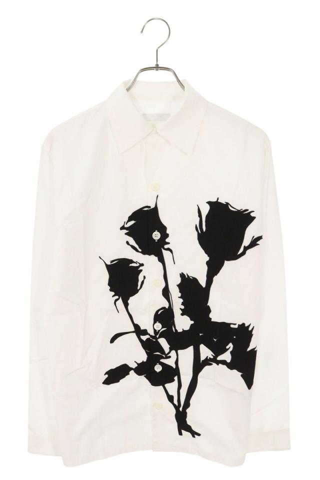 プラダ サイズ:XS  UCN542 フローラルデザイン長袖シャツ 中古 SB01