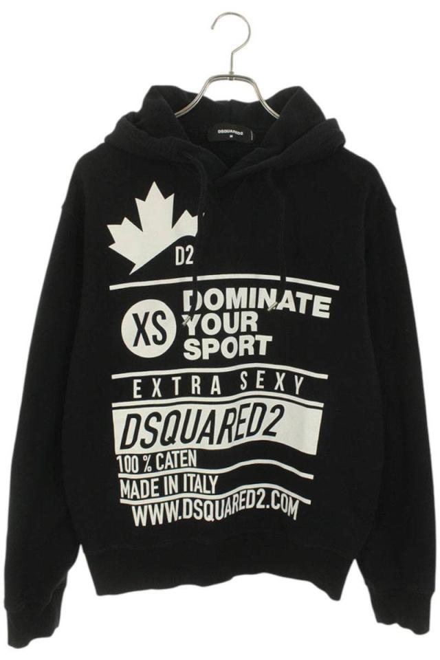 ディースクエアード サイズ:M  S74GU0579 フロントロゴプリントプルオーバーパーカー 中古 BS99