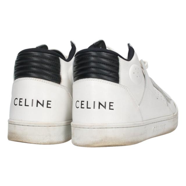 セリーヌ サイズ:44 CT-02 ベルクロストラップミッドスニーカー 中古 BS99