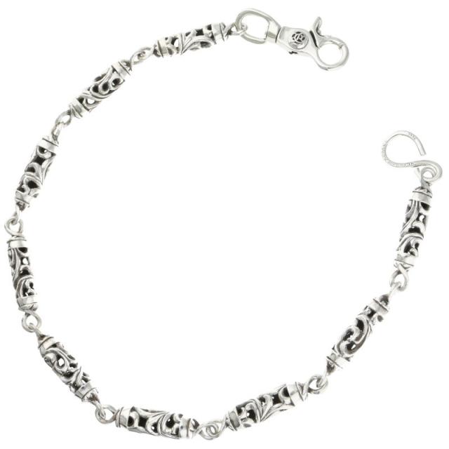 クロムハーツ サイズ:9LINK  ROLLER LONG-S 1クリップ9LINKロングローラー シルバーウォレットチェーン 中古 SS07