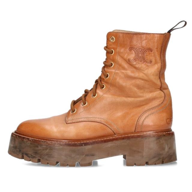 セリーヌ サイズ:39  バルキー ロゴレザーブーツ 中古 BS99