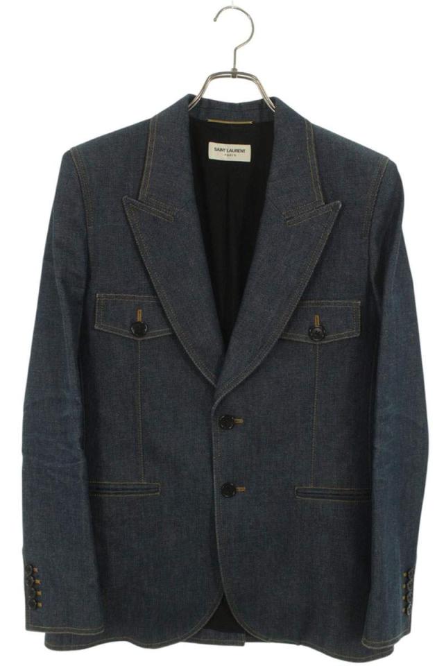 サンローランパリ サイズ:38  685158 Y5E53 デニムテーラードジャケット 中古 BS99