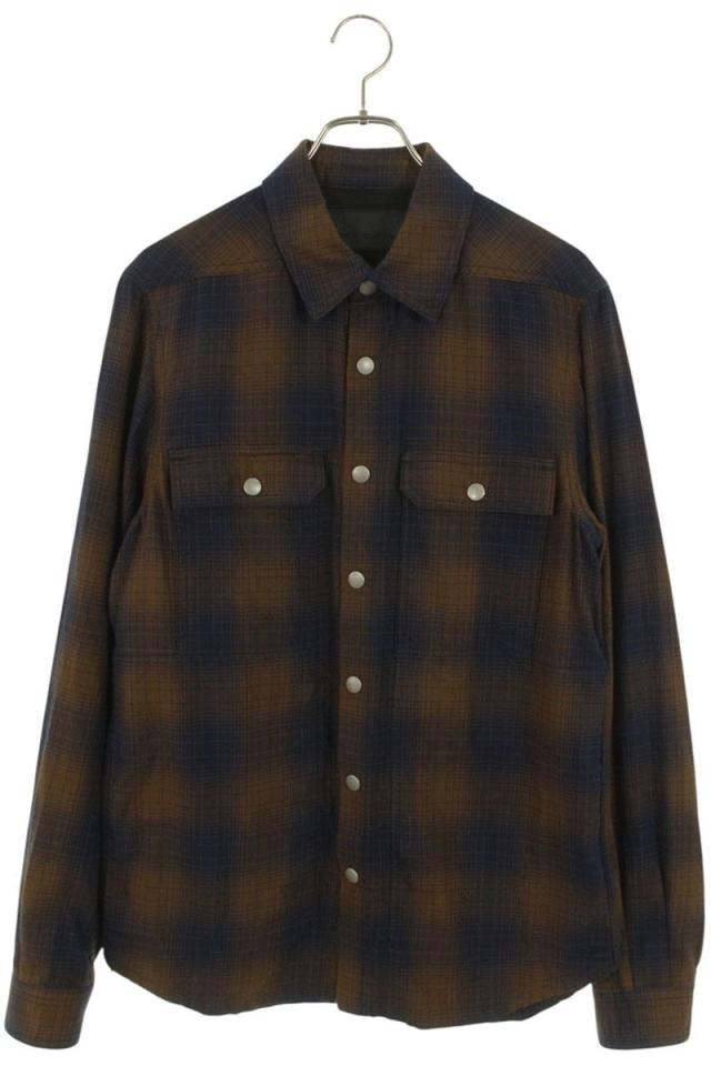 ダークシャドウ サイズ:S 24SS DL01D5795-ICPJP オンブレチェック長袖シャツ 中古 NO05