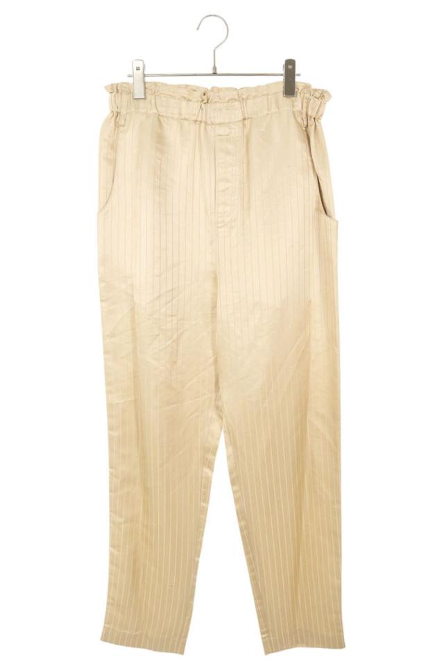 サンローランパリ サイズ:46  23SS  717376 Y2G54 ストライプシルクロングパンツ 中古 BS55