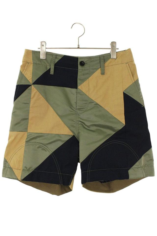 サカイ サイズ:1  21SS  21-02451M パッチワークハーフパンツ 中古 BS99