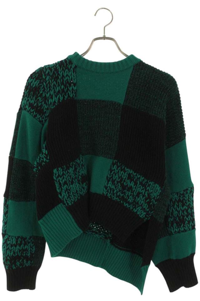 サカイ サイズ:2  22SS  22-05945 バッファローチェッククロップドニット 中古 BS99