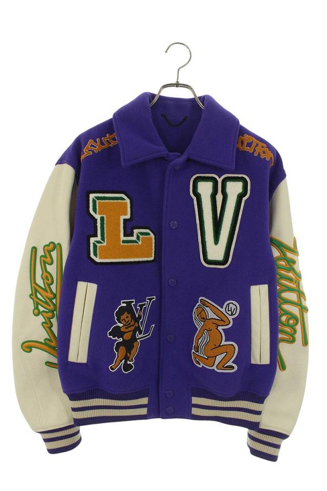 ルイヴィトン サイズ:46  22AW  RM222 MJY HNL90E マルチパッチミックスレザーバーシティブルゾン 中古 SS13