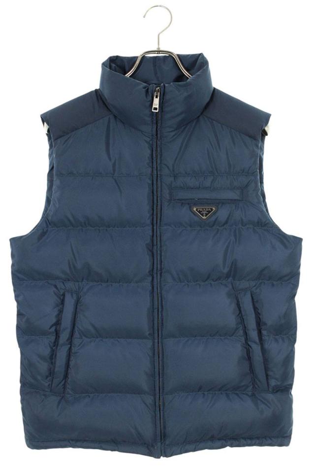 プラダ サイズ:48  SGJ191 トライアングルプレートナイロンダウンベスト 中古 FK04