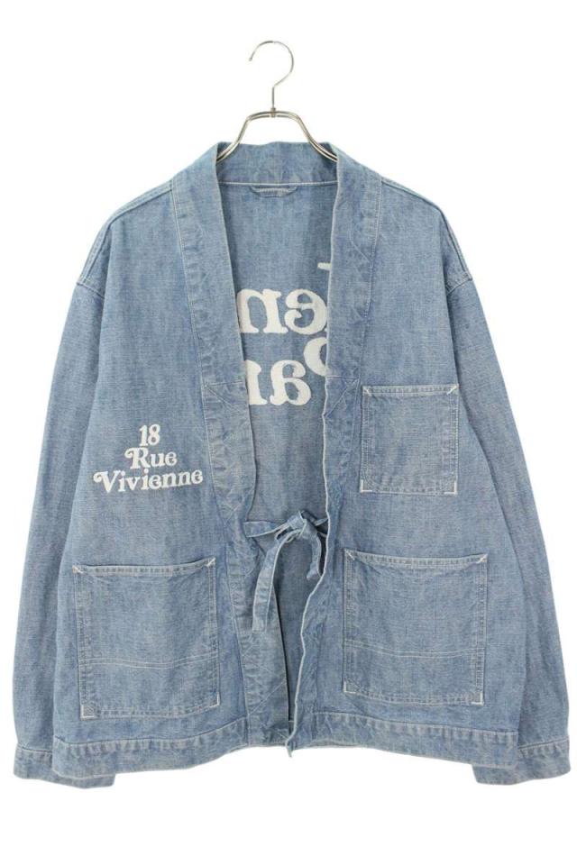 ケンゾー サイズ:XL  FE55DM1426H4 ロゴ刺繍デニムジャケット 中古 BS99
