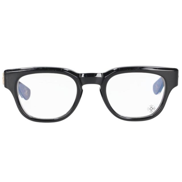 クロムハーツ サイズ:49□23-147  CUNTVOLUTED K18GP ダガーテンプルウェリントン眼鏡 中古 NO05