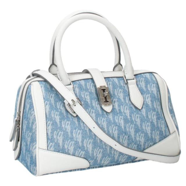 ブンク  キャンバス総柄2wayショルダーストラップ付ハンドバッグ 中古 BS99