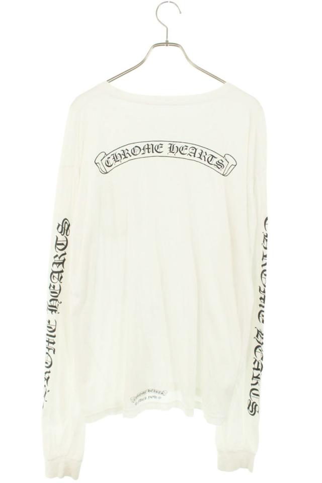 クロムハーツ サイズ:XL バックアーチロゴプリント長袖カットソー 中古 SJ02 クロムハーツ サイズ:XL バックアーチロゴプリント長袖カットソー 中古