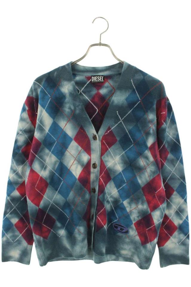 ディーゼル サイズ:S  K-ADDICE アーガイル柄ウールカーディガン 中古 BS99